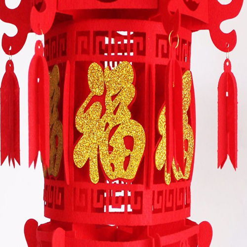 過年春節(jié)節(jié)日新款燈籠福字掛飾龍燈無紡布防水裝飾燈籠室內(nèi)用品