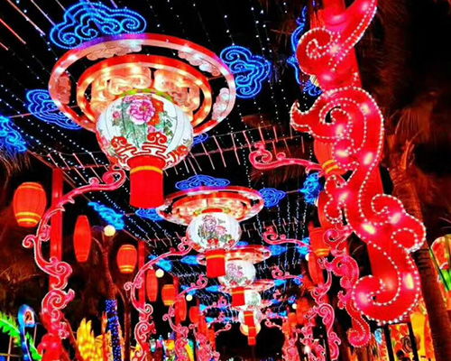 紅燈籠花燈廠 圖 山西彩燈展覽生產(chǎn)廠家 山西彩燈展覽