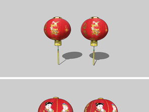 精品中式燈籠su模型設計圖下載 圖片40.13mb 其他庫 su模型