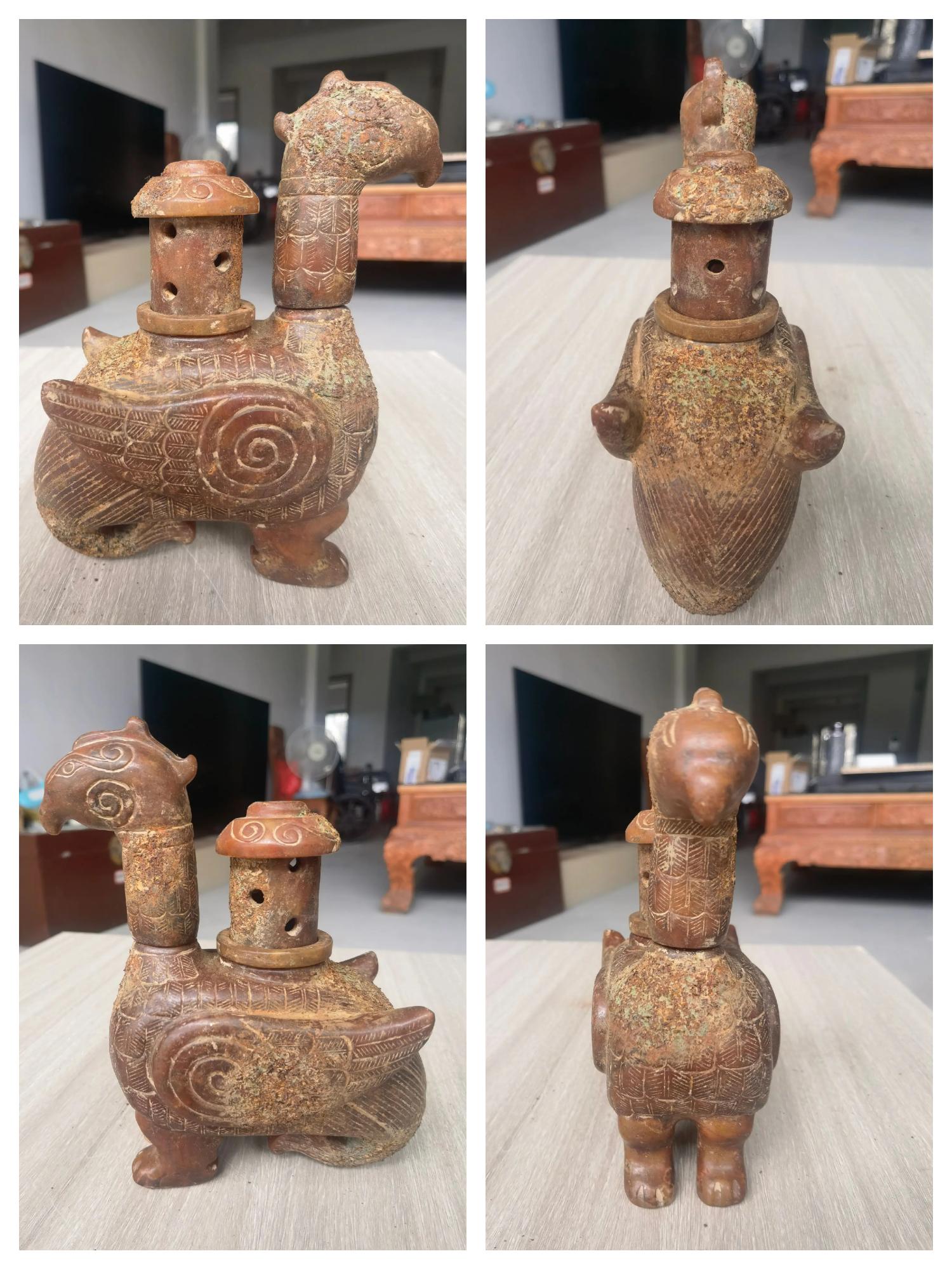 商代玉鳥宮燈 祭祀禮器的歷史印記