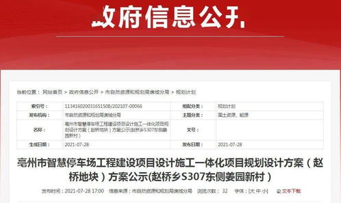 亳州智慧停車場工程建設項目規劃設計方案與投資策劃